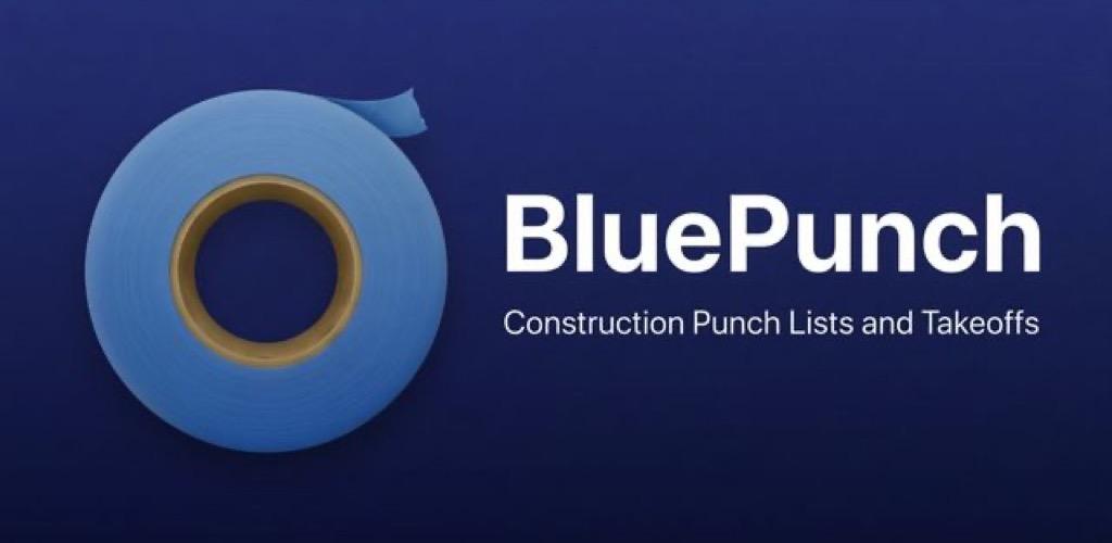 BluePunch app showing punch list items on a construction plan