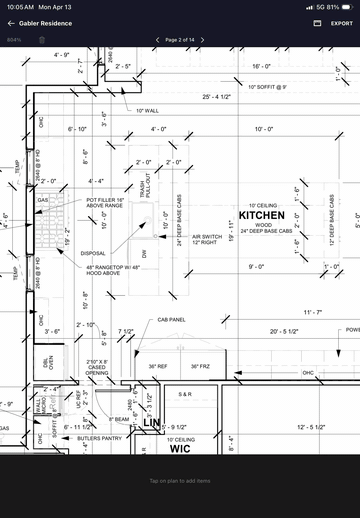 Creating a punchlist on a construction plan