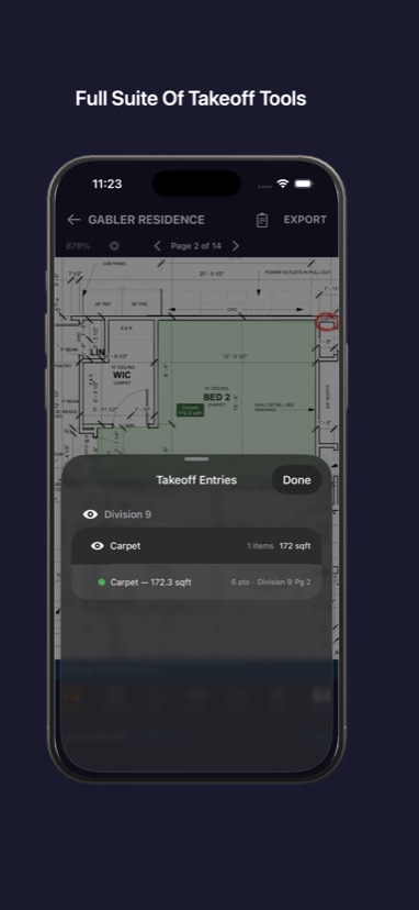 Takeoff measurements